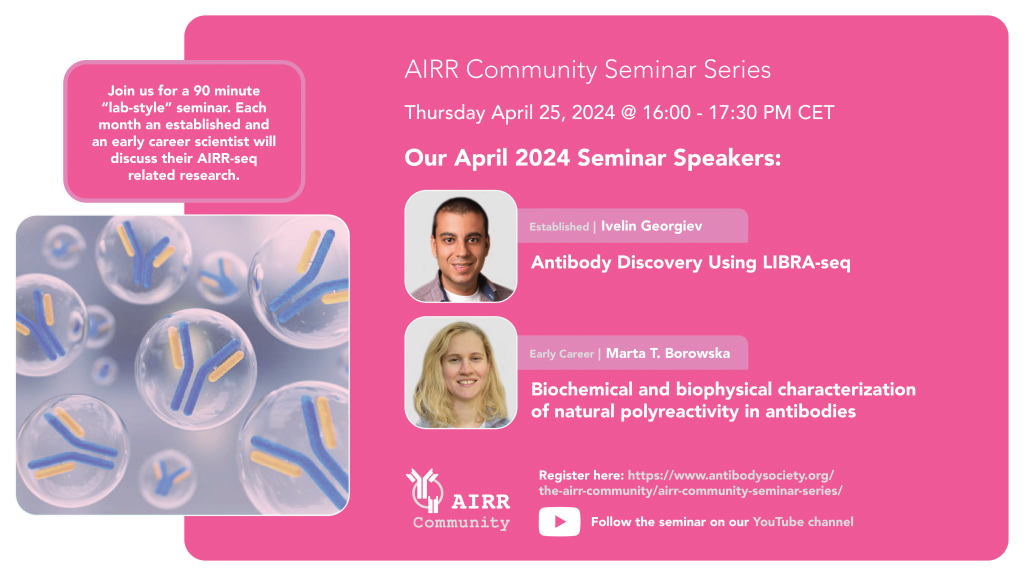 AIRR Community Seminar Series 2024 04 April